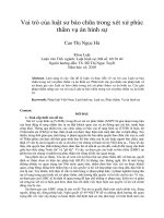 Vai trò của luật sư bào chữa trong xét xử phúc  thẩm vụ án hình sự