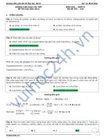 đề và đáp án thi đại học môn Hóa 2013