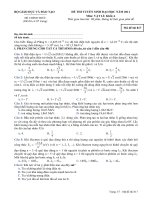ĐỀ THI TUYỂN SINH ĐẠI HỌC NĂM 2011 Môn: VẬT LÍ; Khối A mã đề 817 