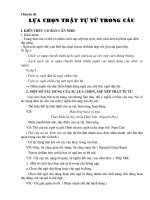 Chuyên đề văn trật tự từ trong câu