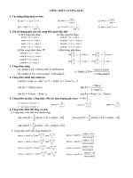 Các công thức LG cơ bản cần nhớ