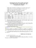 ĐỀ THI KHẢO SÁT CHẤT LƯỢNG GIÁO VIÊN DAY TIN th