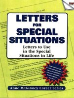Letters for special situations