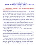 GIÁO DỤC KĨ NĂNG SỐNG