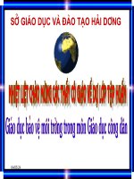 Chuyen de tich hop giaoôc moi truong - Huong dan soan ba