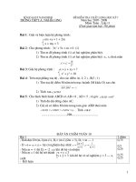 Đề,ĐA Thi kì I Toán 10