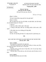 Đề thi lớp  8-đáp án