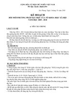 KẾ HOẠCH ĐỔI MỚI PP DẠY HỌC 2010 - 2011