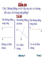 Vị trí tương đối của đường thẳng và đường tròn