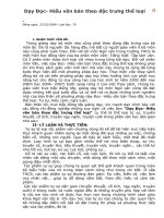 Đọc-Hiểu văn bản theo đặc trưng thể loại