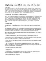 phương pháp để có cuộc sống tốt đẹp hơn