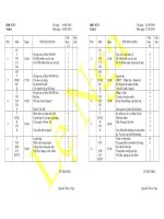 Lịch báo giảng lớp 4