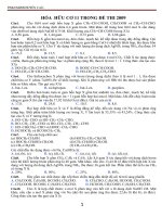 hóa hữu cơ 11 trong đề thi 2009