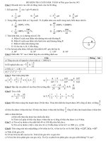 Đề kiểm tra Toán cuối năm (90 phút)