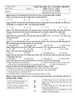 Đề KT HKI Lý 9 chuẩn mới