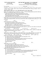 ĐỀ THI THỬ ĐẠI HỌC LẦN 1 NĂM 2013  Môn Hoá học TRƯỜNG THPT MINH KHAI