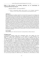 Effect of the presence of coexisting substances on UV inactivation of Cryptosporidium parvum oocysts