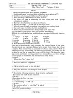 De thi KSCL dau nam mon TA 9