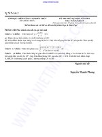 ĐỀ THI THỬ ĐẠI HỌC NĂM 2013 Môn TOÁN; Khối B 