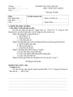 Đề Kiểm tra giữa kì I_Tiếng Việt khối 2