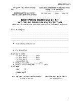 Kiểm phiếu đánh giá cơ sở kết quả đề tài Dự án KHCN cấp tỉnh.