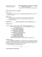 TRƢỜNG THPT CHUYÊN THI THỬ ĐẠI HỌC , CAO ĐẲNG NĂM 2009 Môn thi: VĂN, Khối C,D 