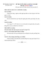 Đè&Đáp án môn LỊCH SỬ khối C (CĐ 2009)