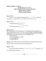 De va dap an chon DT 9 thi Tinh lan  2