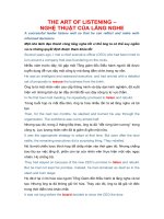 THE ART OF LISTENING