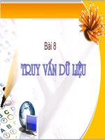 BÀI SỐ 8 TIN HỌC LỚP 12