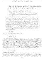THE NITRATE NITROGEN POLLUTION AND THE NITROGEN REMOVAL BY PADDY FIELD IN AGRICULTURAL AREA