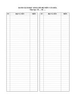 Danh sách học sinh giỏi bộ môn