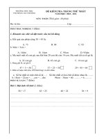 Bài KT Toán tháng thứ nhất (10-11)