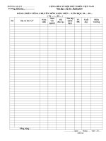 Bảng phân công Chuyên môn