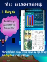 tiết 2-3: Thông tin và dữ liệu