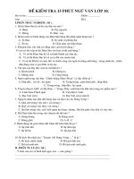 de kiem tra 15 phut van 10