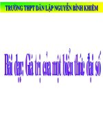 Giá trị biểu thức  Đại Số