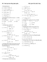 tính đạo hàm bằng định nghĩa (hay)