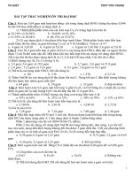 Bài tập trắc nghiệm ôn thi đậi học