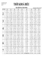 Thời khóa biẻu mới thực hiện từ 11.10.2010