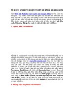 Tô điểm website được thiết kế bằng googlesite