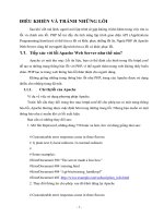 ĐIỀU KHIỂN VÀ TRÁNH NHỮNG LỖI