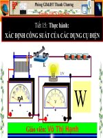 Tiết 15: TH xác định công suất