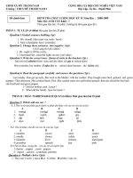 ĐỀ THI TIẾNG ANH 7-HK2 (08-09)