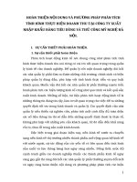 HOÀN THIỆN NỘI DUNG VÀ PHƯƠNG PHÁP PHÂN TÍCH TÌNH HÌNH THỰC HIỆN DOANH THU TẠI CÔNG TY XUẤT NHẬP KHẨU HÀNG TIÊU DÙNG VÀ THỦ CÔNG MỸ NGHỆ HÀ NỘI