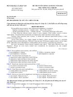 ĐỀ THI TUYỂN SINH CAO ĐẲNG NĂM 2012 Môn: TIẾNG NGA; Khối D2 mã đề 257 