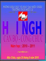 HỘI NGHỊ CBCC NĂM HỌC 2010 - 2011