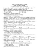 ĐỀ VÀ DA MÔN HÓA CĐ KHOI B 2009