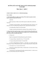 Hướng dẫn giải đề thi tuyển sinh đại học năm 2009