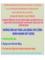 An toàn lao động trên công trường xây dựng